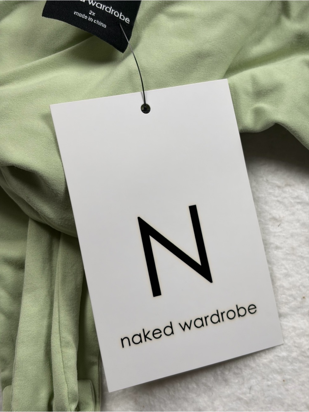 NWT Naked Wardrobe Bare Tank Bodysuit Sage Green 2x - Picture 8 of 10